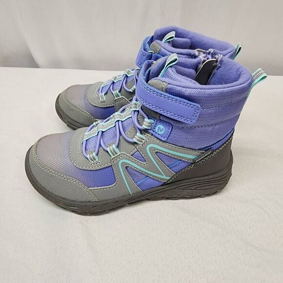 Merrell Size 2 Unisex-Child Polar Trekker Snow Boot Purple Grey - Picture 5 of 9